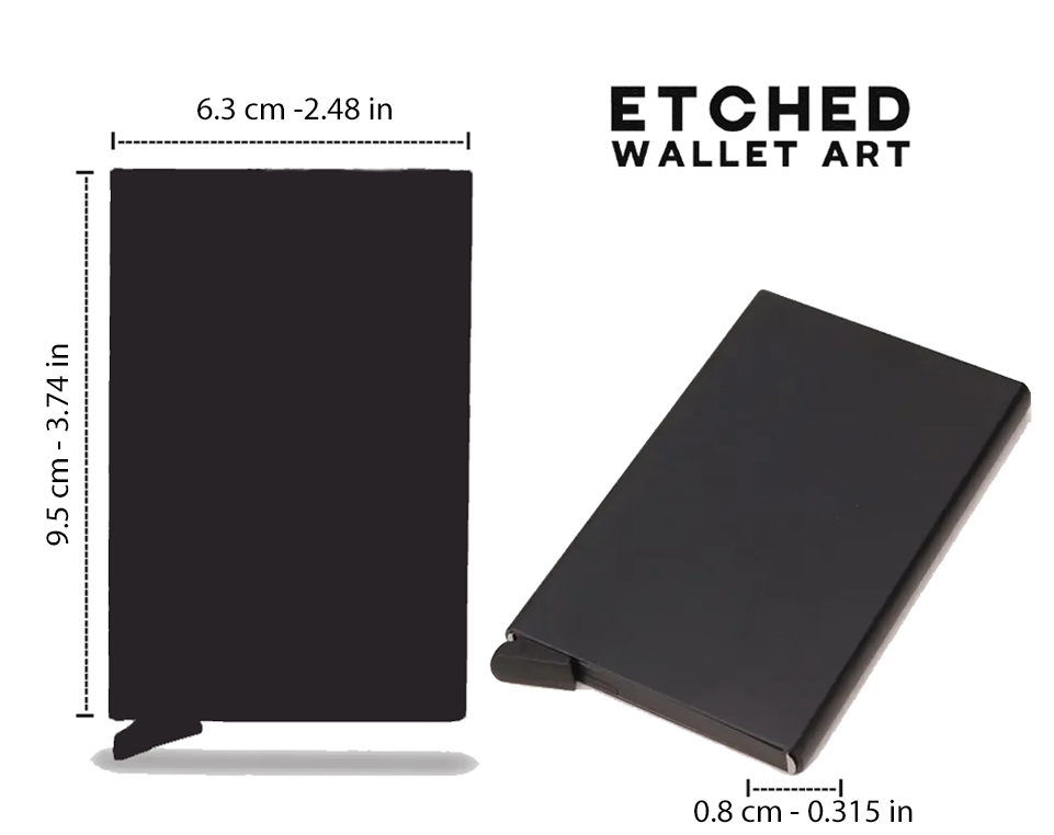 Piano Keyboard on Black Wallet